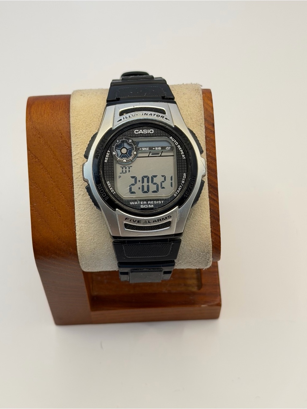 Casio Illuminator‎ 5 Alarms 3237 W-213 Black Digital Watch